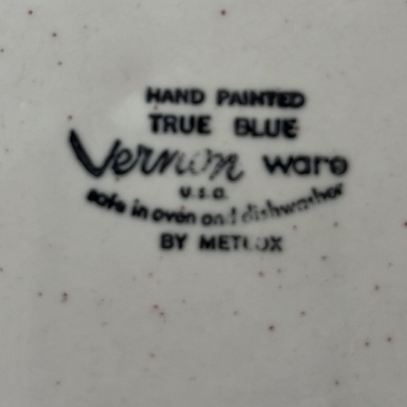 Vernon Ware True Blue by Metlox dinner plate - Picture 4 of 4
